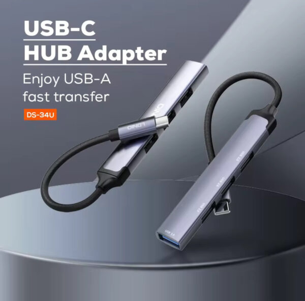 ADAPDATEUR USB-C Hub 4 en 1