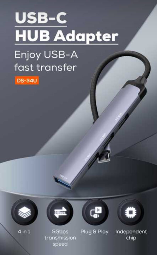 ADAPDATEUR USB-C Hub 4 en 1 – Image 3