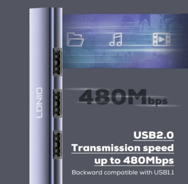 ADAPDATEUR USB-C Hub 4 en 1 – Image 4