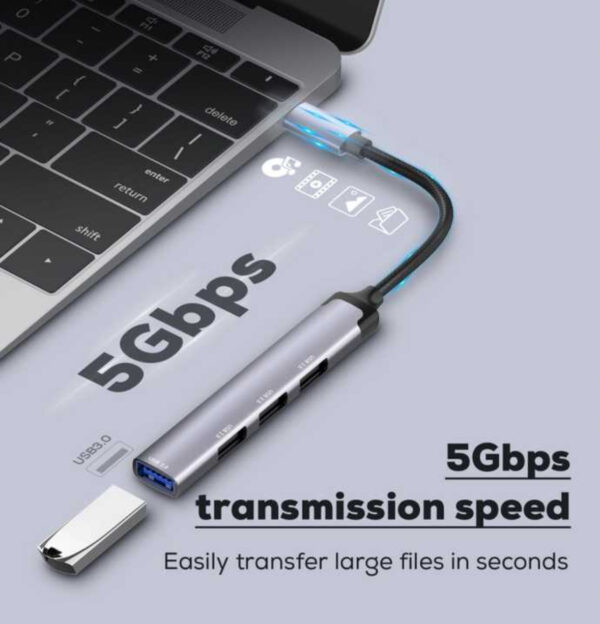 ADAPDATEUR USB-C Hub 4 en 1 – Image 5