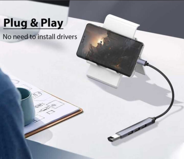ADAPDATEUR USB-C Hub 4 en 1 – Image 6
